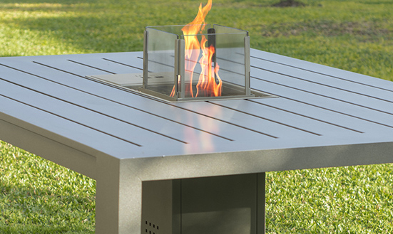 Mesa alta + Fogonero KASSEL + acc. Vidrio vitroc. Ofen (1650 x 1200 x 765mm) - Imagen 9