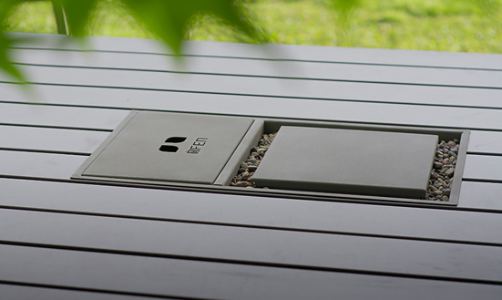 Mesa alta + Fogonero KASSEL + acc. Vidrio vitroc. Ofen (1650 x 1200 x 765mm) - Imagen 10