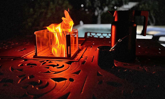 Mesa alta + Fogonero KASSEL + acc. Vidrio vitroc. Ofen (1650 x 1200 x 765mm) - Imagen 11